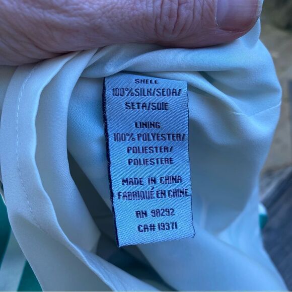 Tibi green and white silk mini dress size 2 - Picture 7 of 7